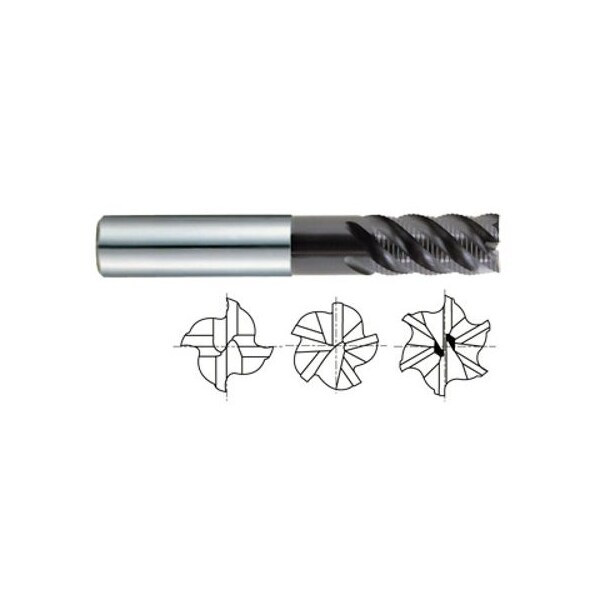 Yg-1 Tool 5 Flute Long Reach 45 Deg Helix Rougher Jet-Power Carbide 95105 - main